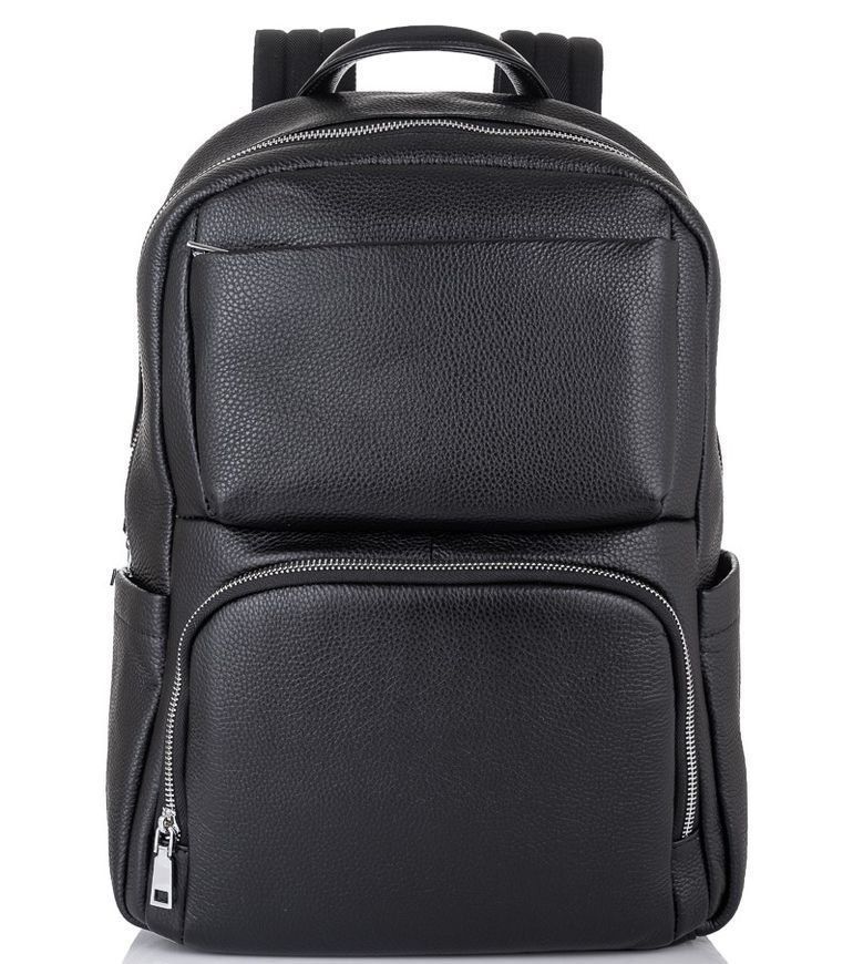 Мужской кожаный рюкзак для ноутбука черный Tiding Bag B3-154A B3-154A фото
