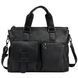 Чоловіча шкіряна сумка Tiding Bag 7264A Чорна 7264A фото 3