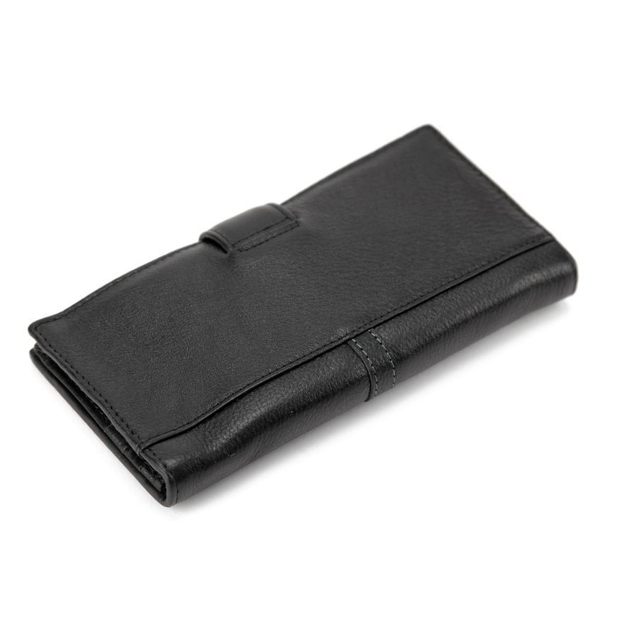 Портмоне вертикальне з кнопкою чорне Tiding Bag M39-GR006-1A M39-GR006-1A фото