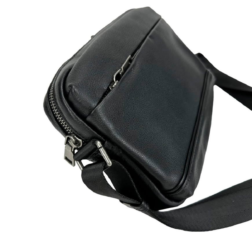 Мужская сумка кожаная через плечо мессенджер Tiding Bag S-JMD10-382A Черная S-JMD10-382A фото