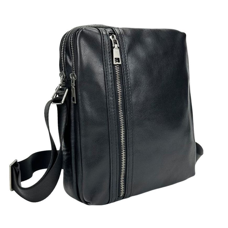 Мужской средний черный мессенджер Tiding Bag S-JMD10-8153A S-JMD10-8153A фото