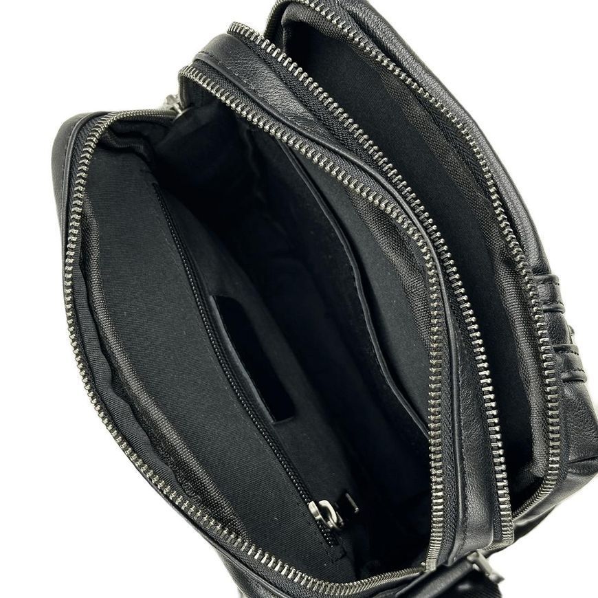 Мужской средний черный мессенджер Tiding Bag S-JMD10-8153A S-JMD10-8153A фото