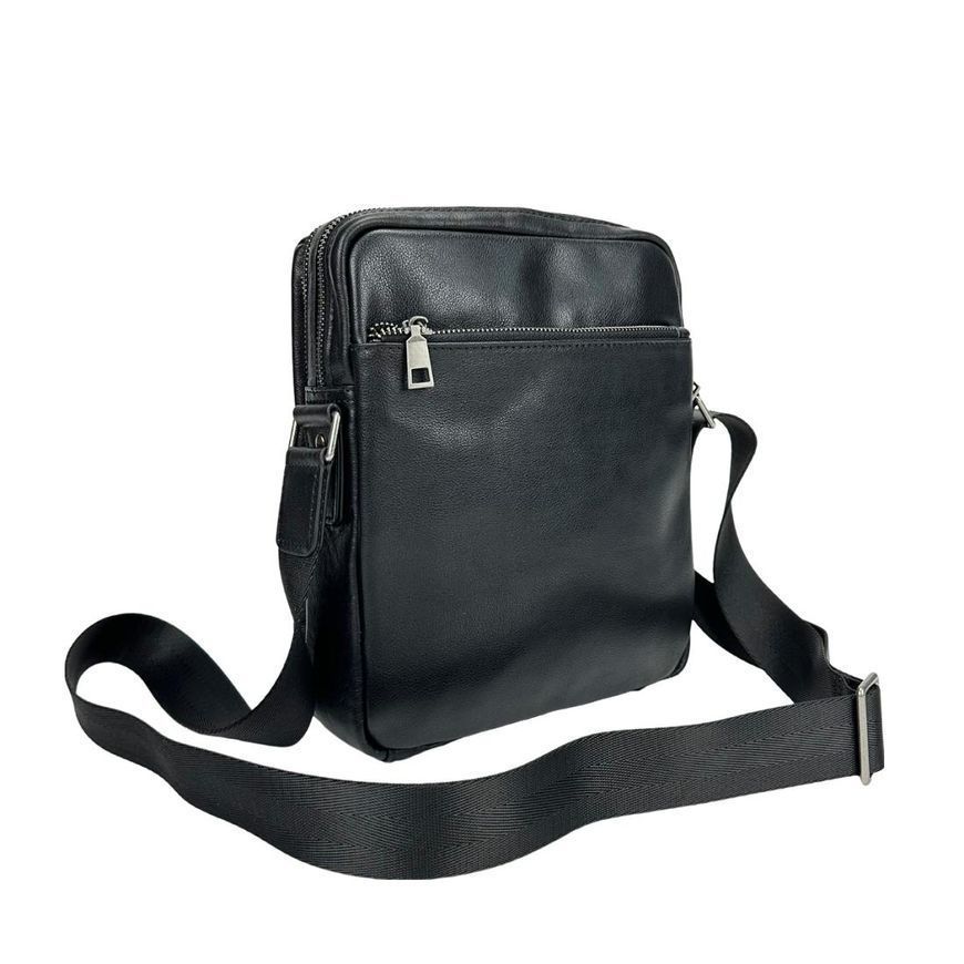 Мужской средний черный мессенджер Tiding Bag S-JMD10-8153A S-JMD10-8153A фото