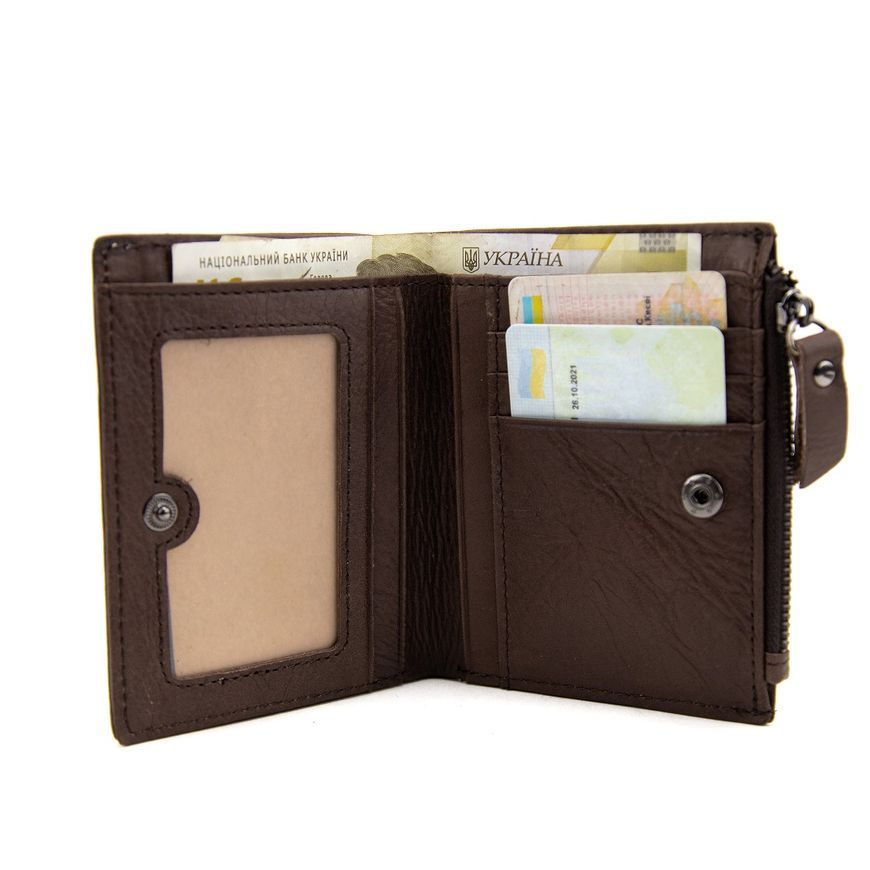 М'яке шкіряне портмоне на кнопці Tiding Bag M39-FA852C M39-FA852C фото