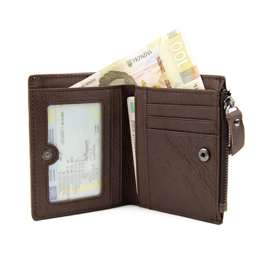 М'яке шкіряне портмоне на кнопці Tiding Bag M39-FA852C M39-FA852C фото