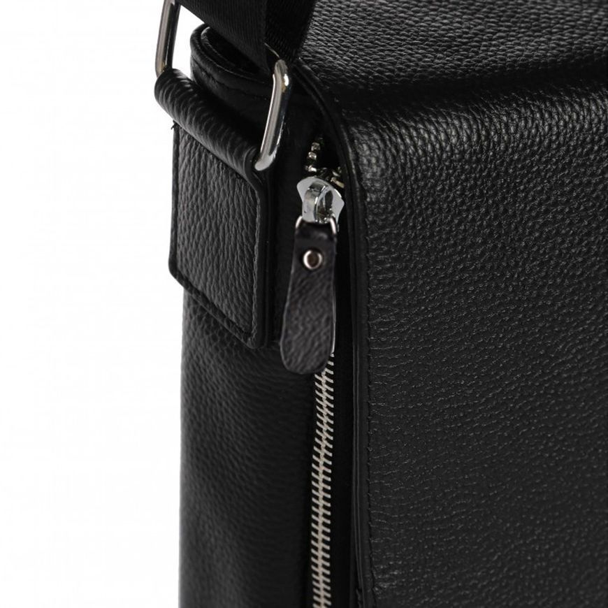 Мужская кожаная сумка мессенджер через плечо, черная Tiding Bag A25F-8877A A25F-8877A фото