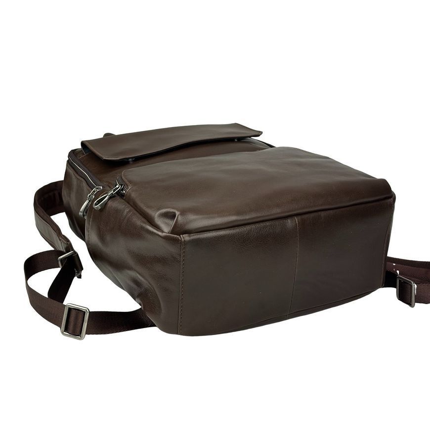 Чоловічий шкіряний рюкзак коричневий Tiding Bag 8046C 8046C фото