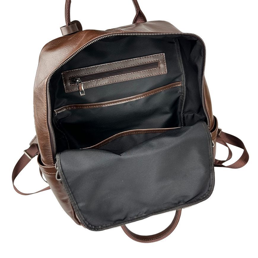 Чоловічий шкіряний рюкзак коричневий Tiding Bag 8046C 8046C фото