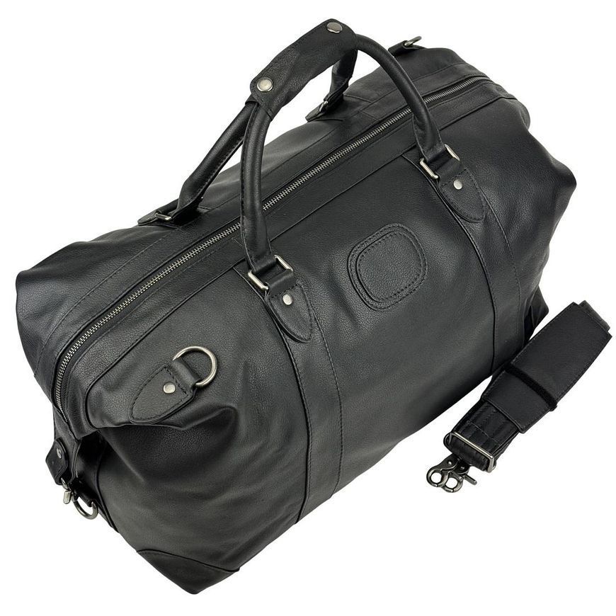 Дорожня сумка велика чоловіча з натуральної шкіри Tiding Bag 2090A Чорна 2090A фото