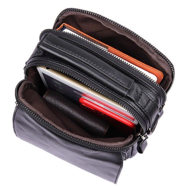 Сумка-барсетка чоловіча шкіряна через плече Tiding Bag 1012A 1012A фото