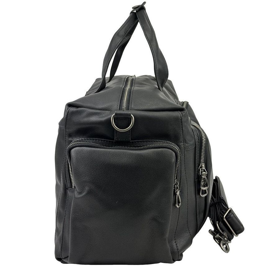 Дорожная сумка мужская из натуральной кожи Tiding Bag 2081A Черная 2081A фото