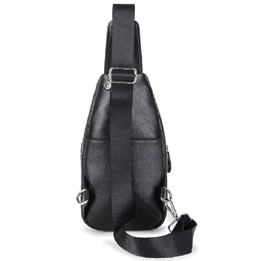 Чоловіча сумка через плече слінг, шкіряна Tiding Bag FL-A25F-8803A Чорна FL-A25F-8803A фото