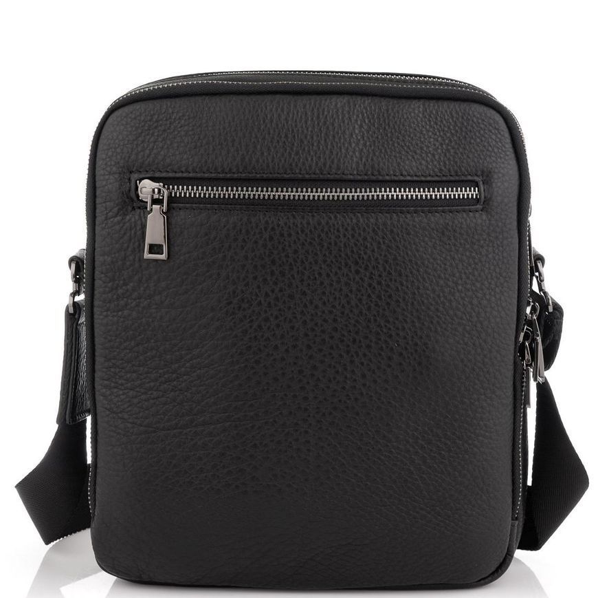 Елітна шкіряна чоловіча сумка через плече чорна Royal Bag RB-008A-1 RB-008A-1 фото